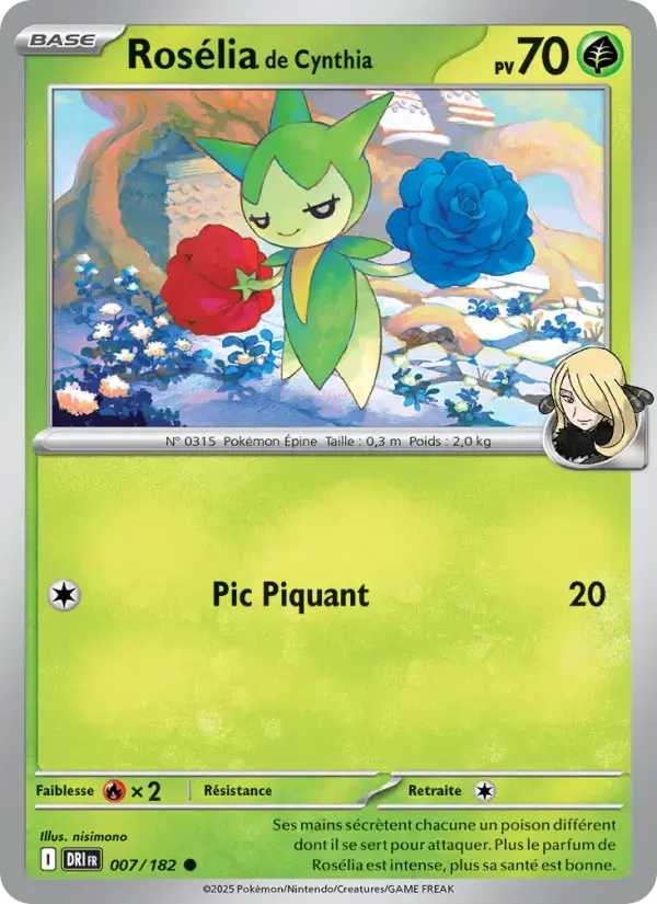 Carte Pokémon Rosélia de Cynthia #007 — Rivalités Destinées