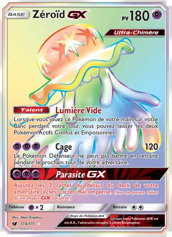Carte Pokémon Zéroïd GX #114 — Invasion Carmin