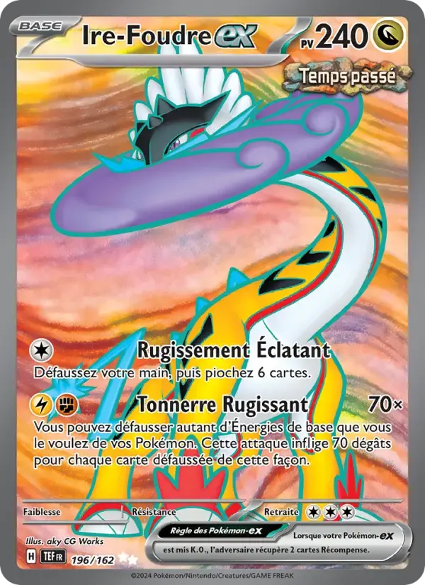 Carte Pokémon Ire-Foudre-ex #196 — Forces Temporelles