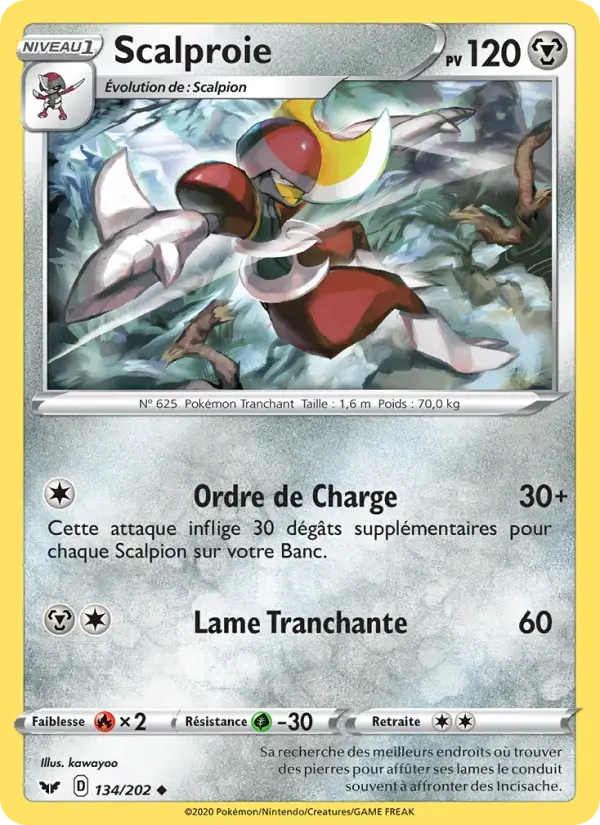 Carte Pokémon Scalproie #134 — Épée et Bouclier
