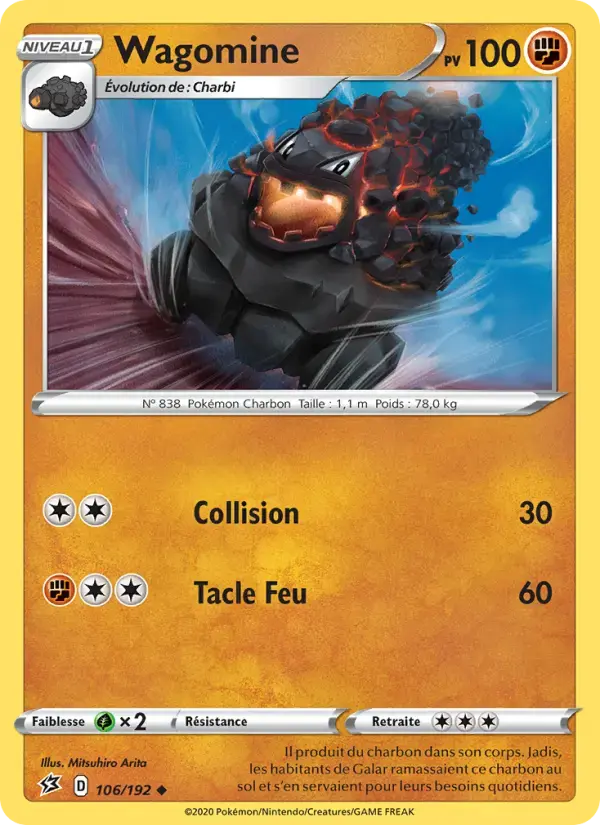 Carte Pokémon Wagomine #106 — Clash des Rebelles