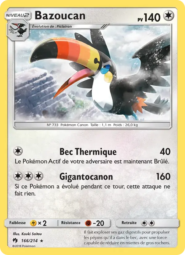 Carte Pokémon Bazoucan #166 — Tonnerre Perdu