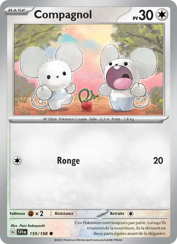 Carte Pokémon Compagnol #159 — Écarlate et Violet