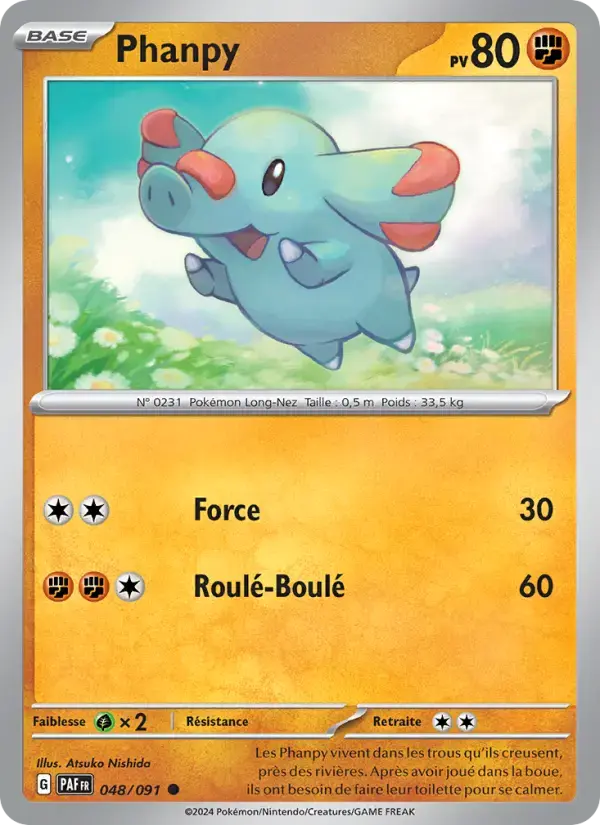 Carte Pokémon Phanpy #048 — Destinées de Paldea