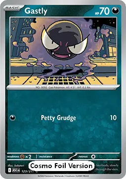 Gastly #123 Cosmos Holo — Ascended Heroes