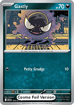 Gastly #123 Cosmos Holo — Ascended Heroes