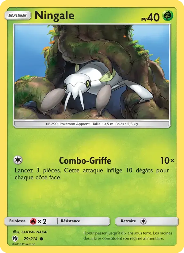 Carte Pokémon Ningale #29 — Tonnerre Perdu