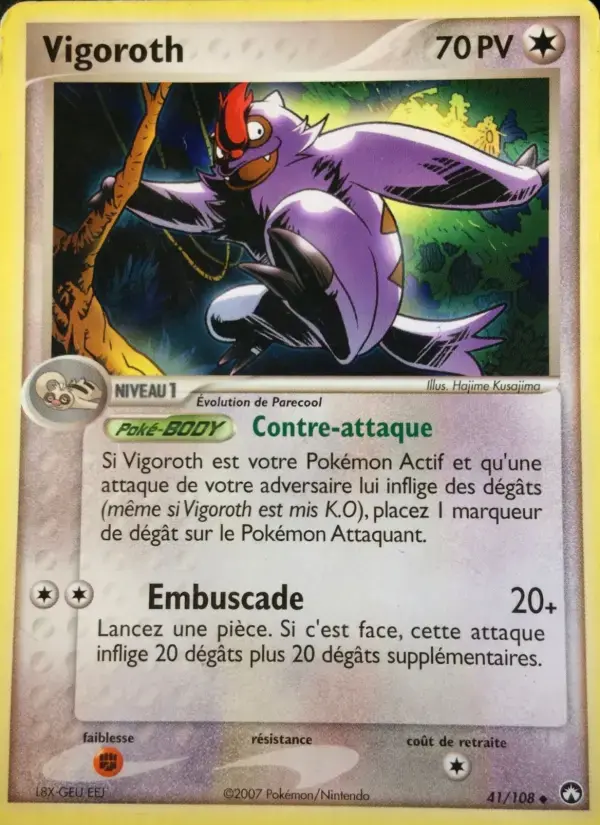Carte Pokémon Vigoroth #41 — Gardiens du Pouvoir