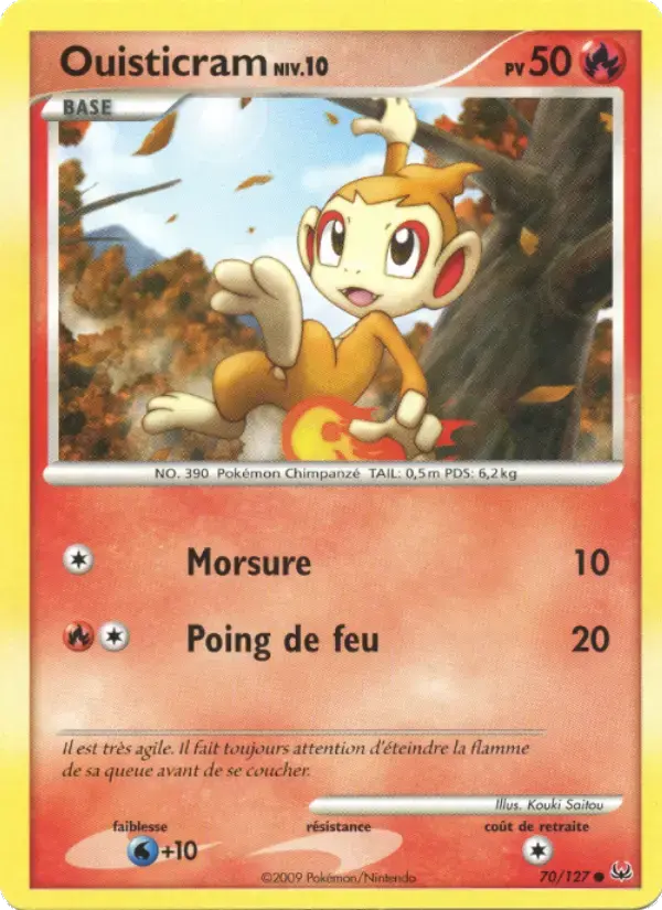 Carte Pokémon Ouisticram #70 — Platine