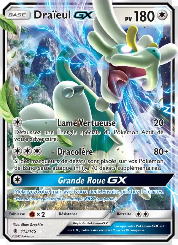 Carte Pokémon Draïeul GX #115 — Gardiens Ascendants