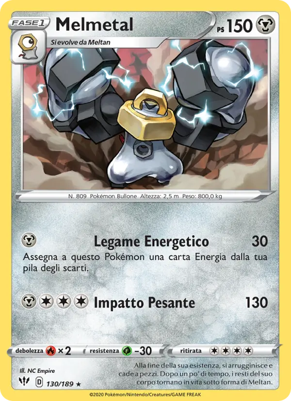 Carte Pokémon Melmetal #130 — Ténèbres Embrasées