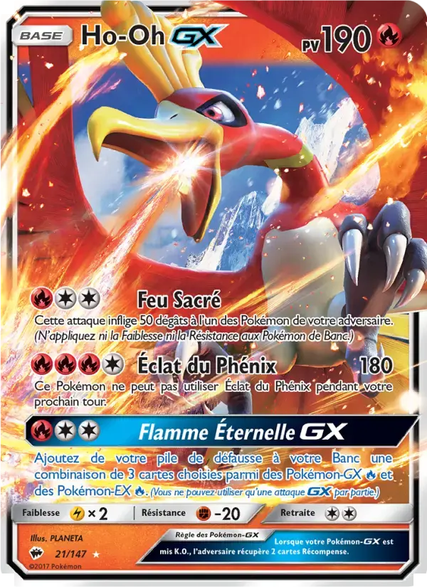 Carte Pokémon Ho-Oh GX #21 — Ombres Ardentes