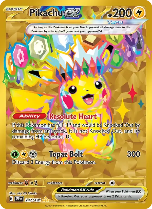 Pikachu ex #247 — Surging Sparks