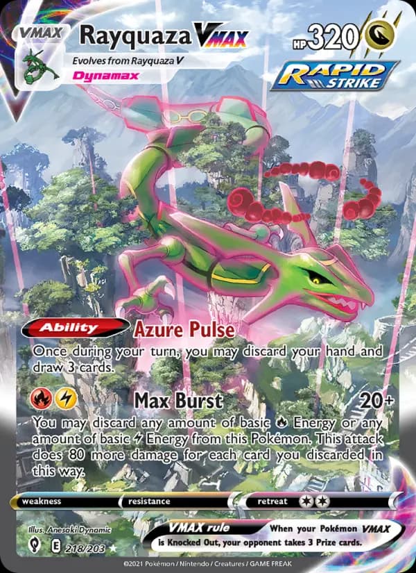 Rayquaza VMAX #218 — Evolving Skies