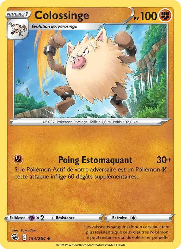 Carte Pokémon Colossinge #134 — Poing de Fusion