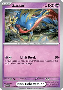 Zacian #045 Non Holo — Phantasmal Flames