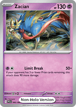 Zacian #045 Non Holo — Phantasmal Flames