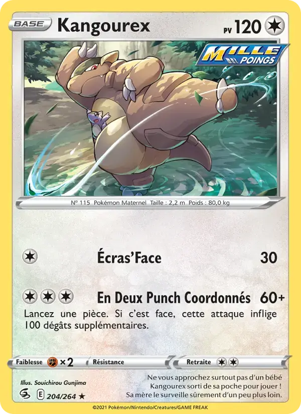 Carte Pokémon Kangourex #204 — Poing de Fusion