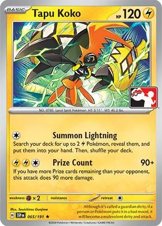 Tapu Koko #065/191 S7 — Play! Pokémon Prize Pack Series