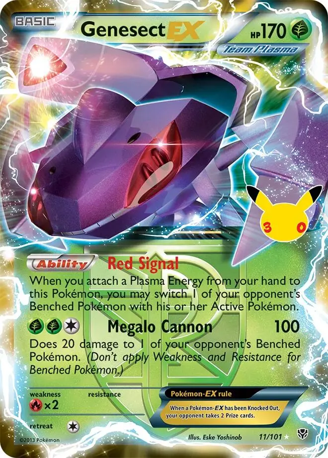 Genesect EX (Team Plasma) #11/101 — 30th Celebration