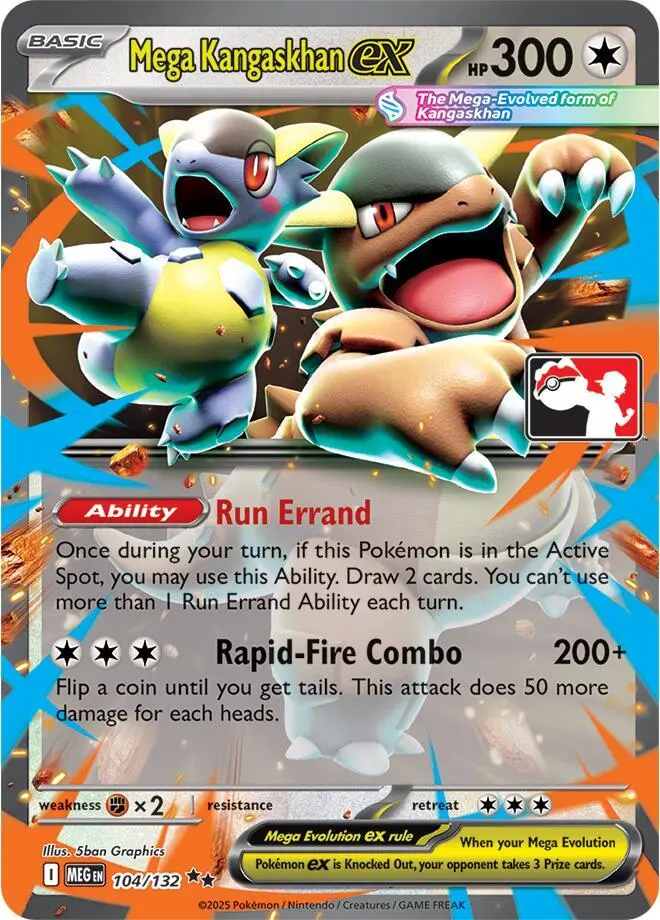 Mega Kangaskhan ex #104/132 S8 — Play! Pokémon Prize Pack Series
