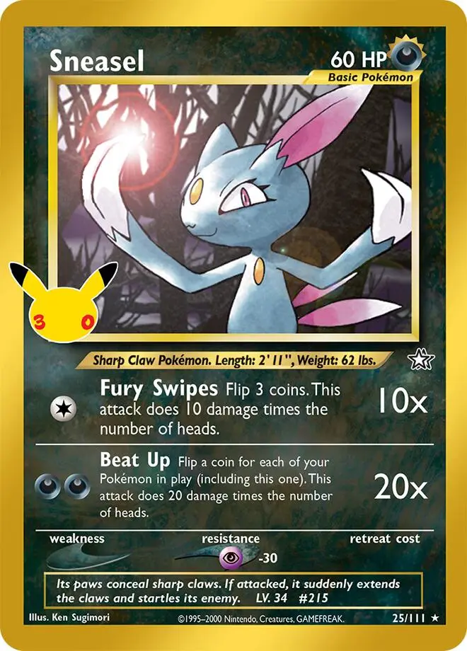 Sneasel #25/111 — 30th Celebration