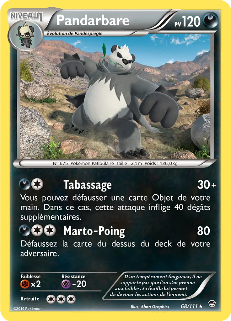 Carte Pokémon Pandarbare #068 Cracked Ice — Poings Furieux