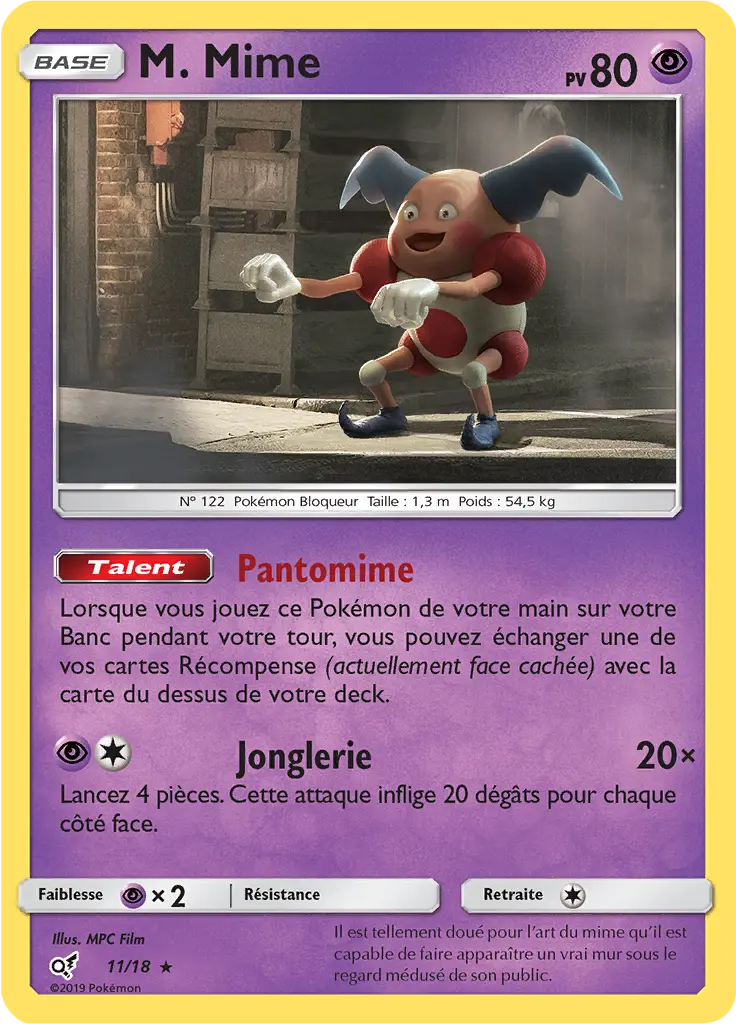 Carte Pokémon M. Mime #11 — Détective Pikachu
