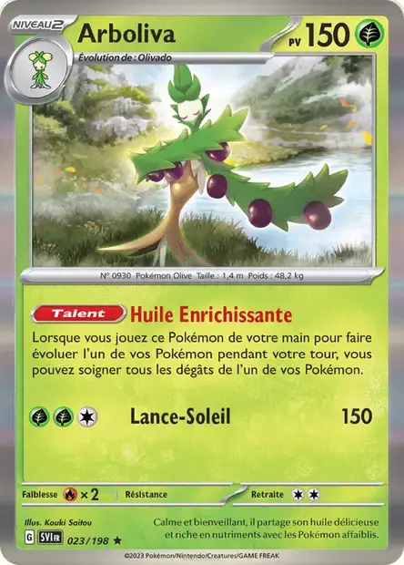 Carte Pokémon Arboliva #023 Non Holo — Écarlate et Violet