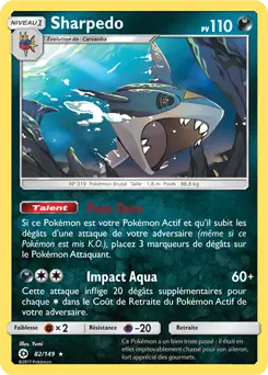 Carte Pokémon Sharpedo #082 Cosmos — Soleil et Lune