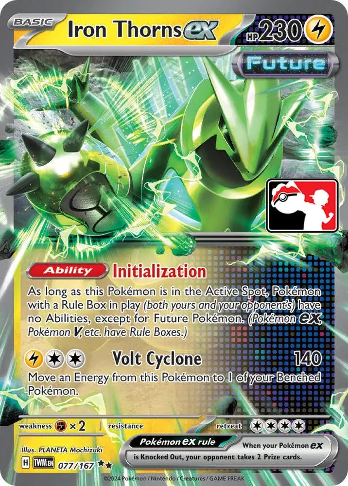 Iron Thorns ex #077/167 S6 — Play! Pokémon Prize Pack Series