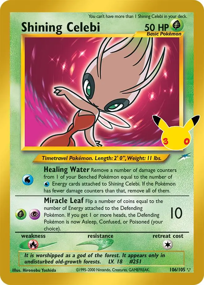 Shining Celebi #106/105 — 30th Celebration