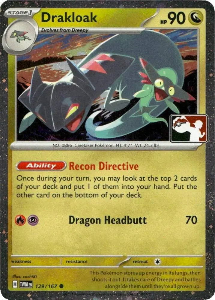 Drakloak #129/167 S6 — Play! Pokémon Prize Pack Series