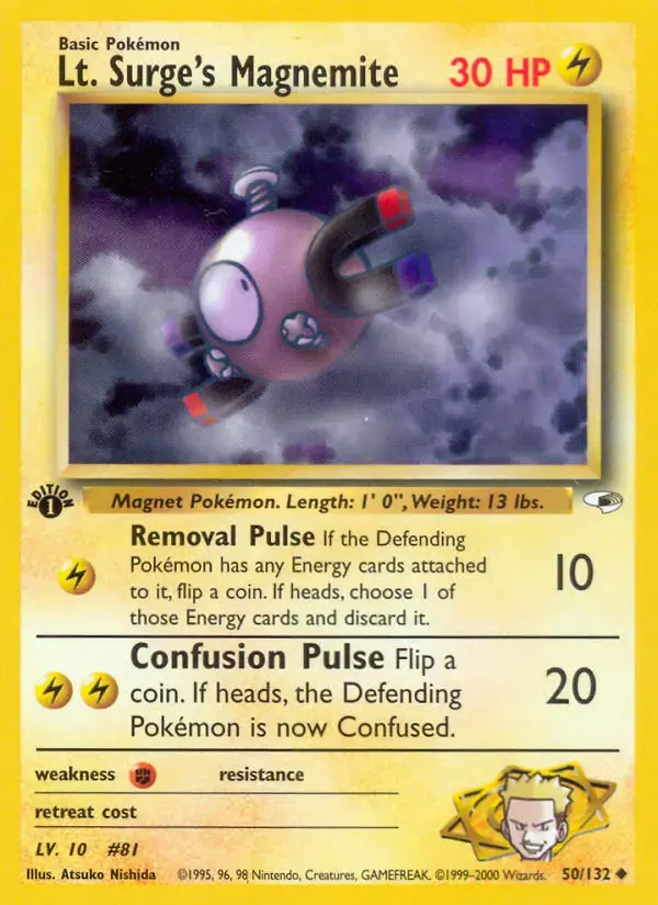 Carte Pokémon Lt. Surge's Magnéti #50 — Gym Heroes