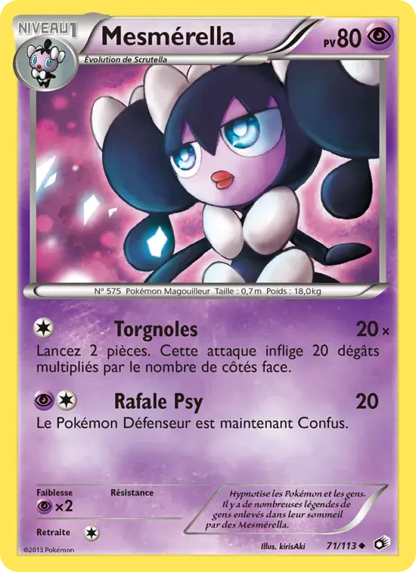 Carte Pokémon Mesmérella #71 — Trésors Légendaires