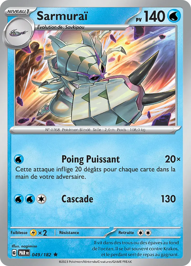 Carte Pokémon Sarmuraï #049 Non Holo — Faille Paradoxe
