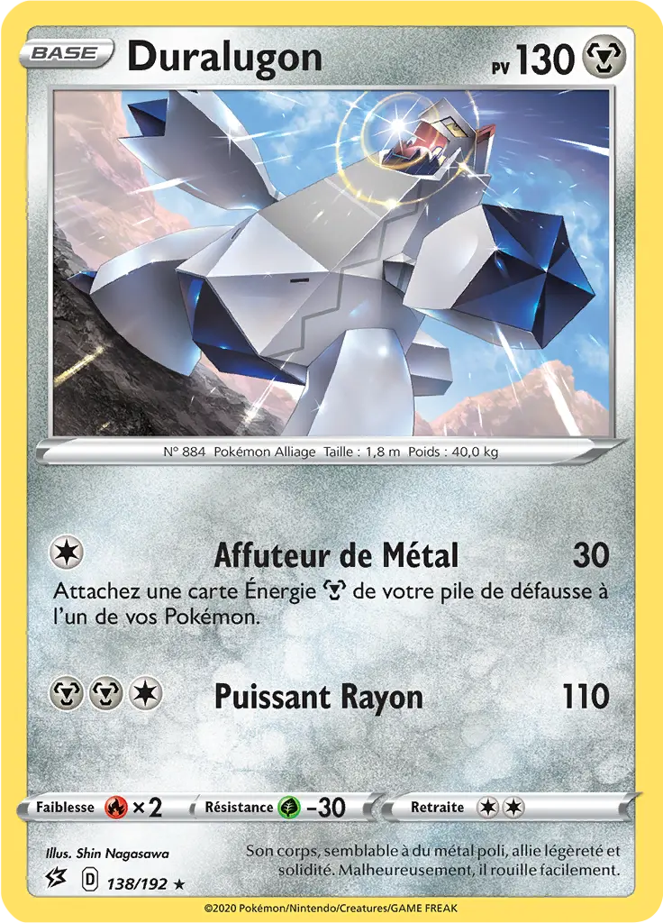 Carte Pokémon Duralugon #138 Non Holo — Clash des Rebelles