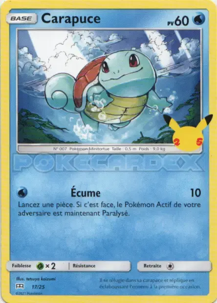 Carte Pokémon Carapuce #17 — 2021 Promo McDonald's