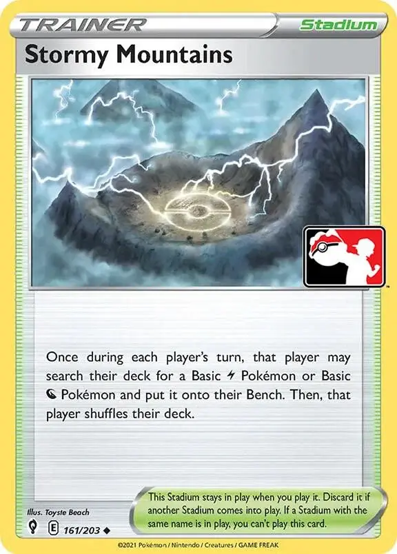 Stormy Mountains #161/203 S2 Holo — Play! Pokémon Prize Pack Series