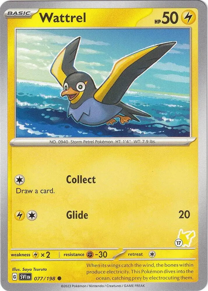 Wattrel #Pikachu 17 — Battle Academy 2024
