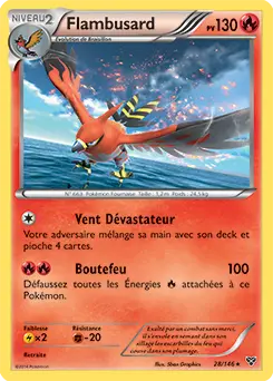 Carte Pokémon Flambusard #028 Cosmos — XY
