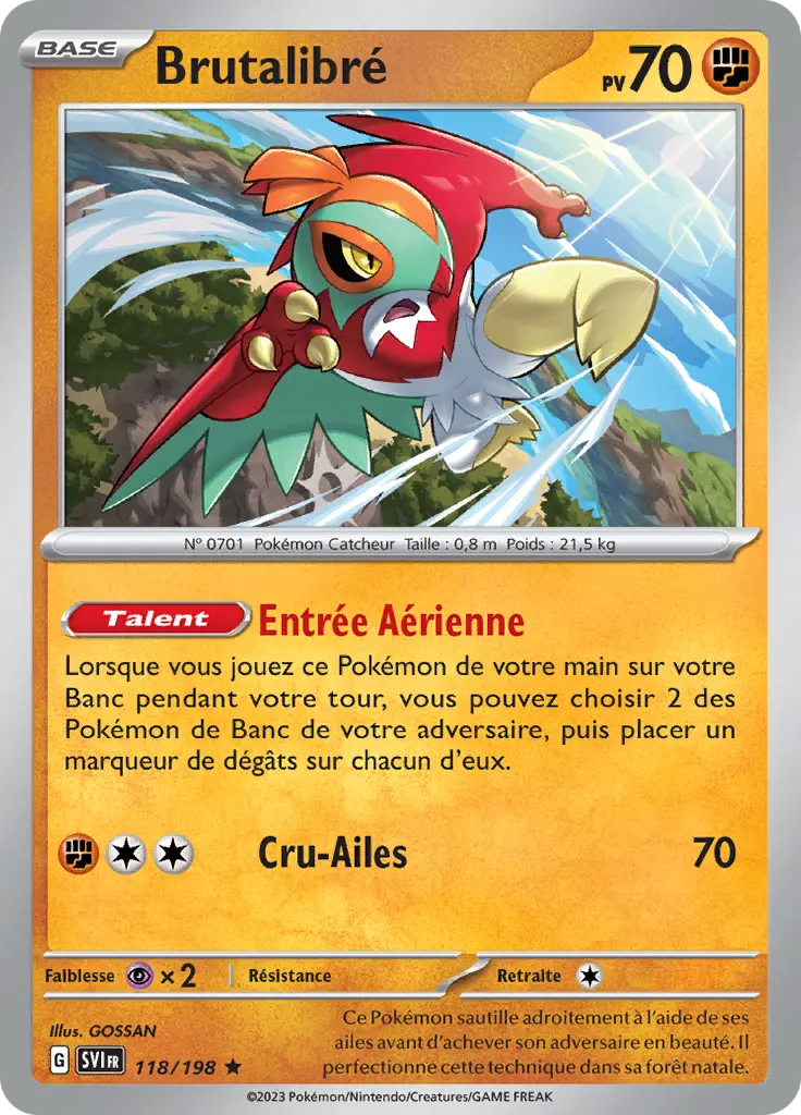 Carte Pokémon Brutalibré #118 Non Holo — Écarlate et Violet
