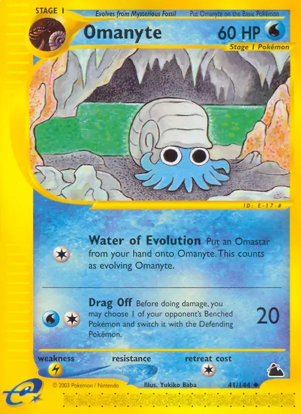 Carte Pokémon Amonita #41 — Skyridge