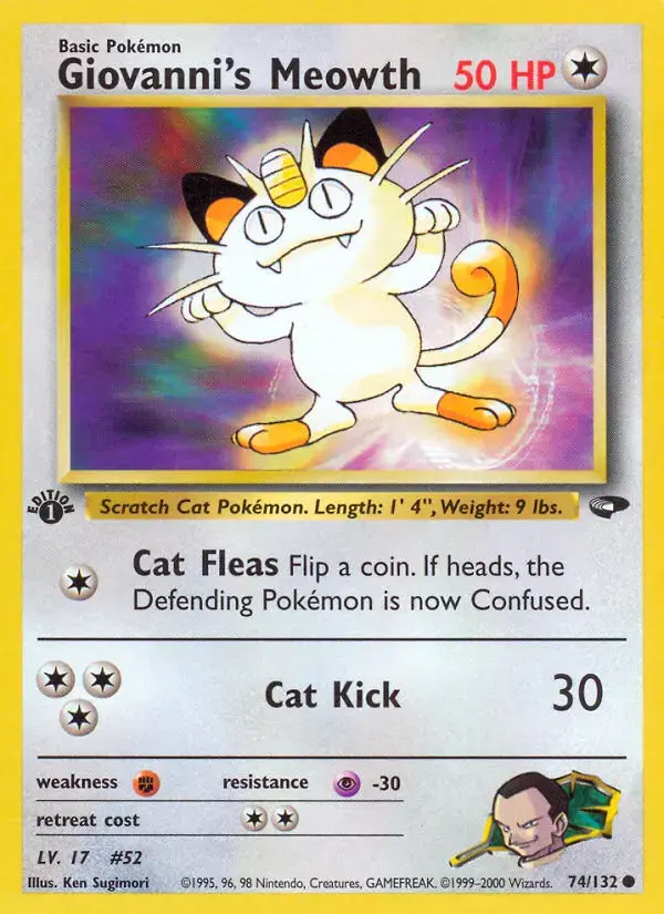 Carte Pokémon Giovanni's Miaouss #74 — Gym Challenge