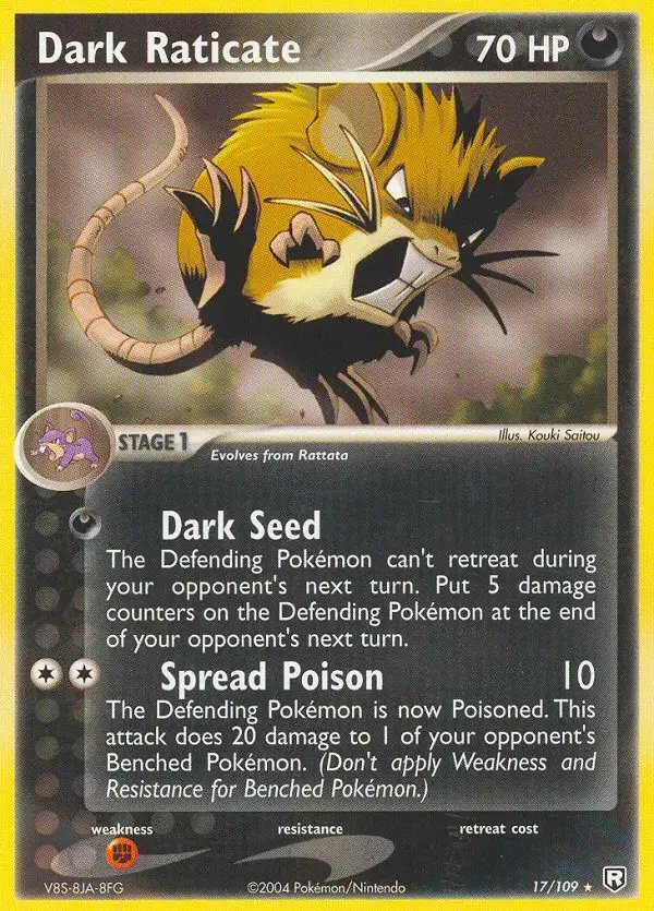Carte Pokémon Dark Rattatac #17 — EX Team Rocket Returns