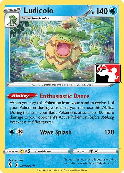 Ludicolo #034/203 S2 — Play! Pokémon Prize Pack Series