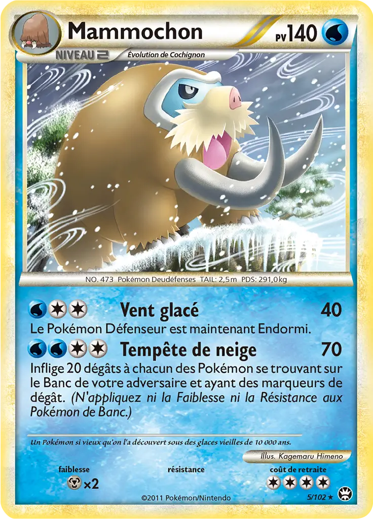 Carte Pokémon Mammochon #005 Cracked Ice — Triomphe