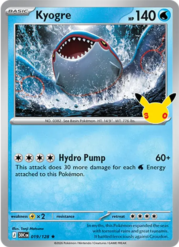 Kyogre #019 — 30th Celebration