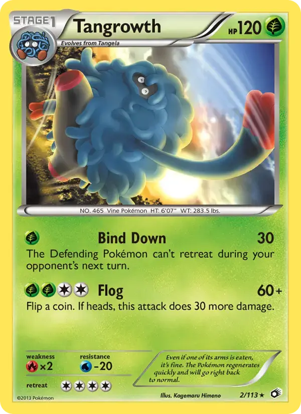 Carte Pokémon Tangrowth #2 — Trésors Légendaires