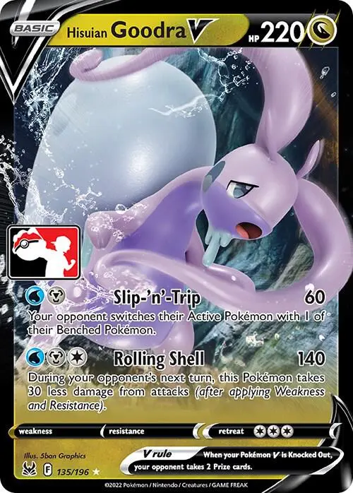 Hisuian Goodra V #135/196 S3 — Play! Pokémon Prize Pack Series